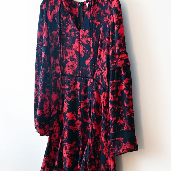 Silk Parker Womens Milly Long Sleeve Printed Boho Dress, Garland Valentines - Picture 4 of 10